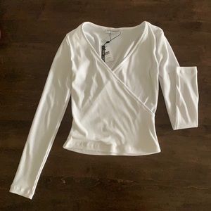 White wrap top